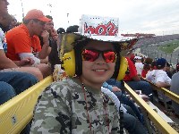Cool kid sporting the beer hat